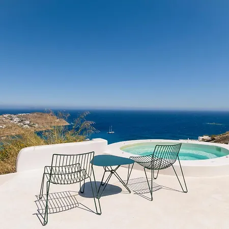 Luxury With Stunning Views Above Kalo Livadi Villa Ano Mera