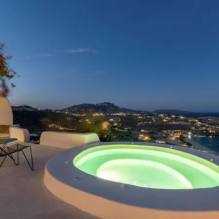 Luxury With Stunning Views Above Kalo Livadi Villa Ano Mera
