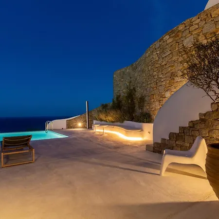 Vila Luxury With Stunning Views Above Kalo Livadi Ano Mera